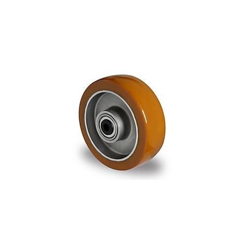 4260390223045 - CASCOO Einbaurad AAU5 mit Rad-ø 100 mm x B 40 mm Aluminium-Felge Polyurethan-Lauffläche braun Doppelkugellager bis 250 kg 4260390223045 - CASCOO Einbaurad AAU5 mit Rad-ø 100 mm x B 40 mm Aluminium-Felge Polyurethan-Lauffläche braun Doppelkugellager bis 250 kg