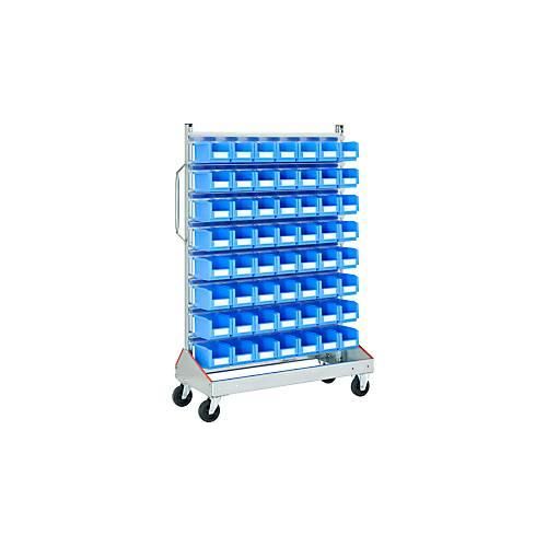4250692930895 - Sichtrollwagen f Sichtlagerkästen einseitig B 1130 x T 510 x H 1705 mm 56 x 3 l blau 4250692930895 - Sichtrollwagen f Sichtlagerkästen einseitig B 1130 x T 510 x H 1705 mm 56 x 3 l blau