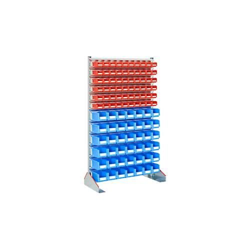 4250692930802 - Ständerregal einseitig B 1130 x T 500 x H 1885 mm 60 x 07 l rot + 42 x 3 l blau 4250692930802 - Ständerregal einseitig B 1130 x T 500 x H 1885 mm 60 x 07 l rot + 42 x 3 l blau
