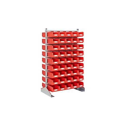 4250692930840 - Ständerregal zweiseitig B 1130 x T 700 x H 1885 mm 90 x 75 l rot 4250692930840 - Ständerregal zweiseitig B 1130 x T 700 x H 1885 mm 90 x 75 l rot