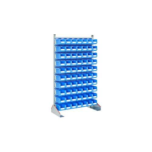 4250692930772 - Ständerregal einseitig B 1130 x T 500 x H 1885 mm 70 x 3 l blau 4250692930772 - Ständerregal einseitig B 1130 x T 500 x H 1885 mm 70 x 3 l blau