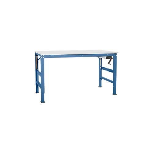 4045916134117 - Arbeitstisch Ergo K m Kurbel 1500 x 800 mm Tischplatte Kunststoff brillantblau 4045916134117 - Arbeitstisch Ergo K m Kurbel 1500 x 800 mm Tischplatte Kunststoff brillantblau