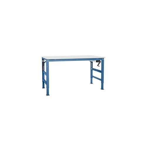 4045916134469 - Arbeitstisch Ergo K m Kurbel 1250 x 800 mm Tischplatte PVC Dekor brillantblau 4045916134469 - Arbeitstisch Ergo K m Kurbel 1250 x 800 mm Tischplatte PVC Dekor brillantblau