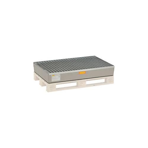 4052886115992 - Auffangwanne aus GFK für Europaletten mit verzinkten Gitterrost und Arretierungsnocken Auffangvolumen 140 l BxTxH 800x1200x235 mm 4052886115992 - Auffangwanne aus GFK für Europaletten mit verzinkten Gitterrost und Arretierungsnocken Auffangvolumen 140 l BxTxH 800x1200x235 mm