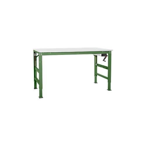 4045916461176 - Arbeitstisch Ergo K m Kurbel 2500 x 800 mm Tischplatte Kunststoff resedagrün 4045916461176 - Arbeitstisch Ergo K m Kurbel 2500 x 800 mm Tischplatte Kunststoff resedagrün