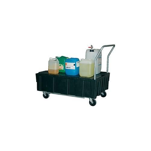 4052886129555 - EURO-Auffangwanne 250 2 CEMO Polyethylen mobil mit Lenk- und Bockrollen mit Zulassung mit Stahlgrundrahmen mit PE-Rost 4052886129555 - EURO-Auffangwanne 250 2 CEMO Polyethylen mobil mit Lenk- und Bockrollen mit Zulassung mit Stahlgrundrahmen mit PE-Rost