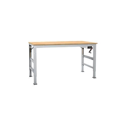 4045916461107 - Arbeitstisch Ergo K m Kurbel 2500 x 800 mm Tischplatte Multiplex alusilber 4045916461107 - Arbeitstisch Ergo K m Kurbel 2500 x 800 mm Tischplatte Multiplex alusilber