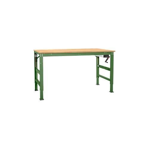 4045916135046 - AU90556011 Arbeitsgrundtisch UNIVERSAL Ergo K mit Multiplexplatte BxTxH = 1500 x 800 x 722-1022 mm Resedagrün (RAL 6011) 4045916135046 - AU90556011 Arbeitsgrundtisch UNIVERSAL Ergo K mit Multiplexplatte BxTxH = 1500 x 800 x 722-1022 mm Resedagrün (RAL 6011)
