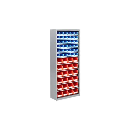 4063332958261 - Magazinregal 1690 mm hoch 11 Böden 60 Kästen hellsilber 4063332958261 - Magazinregal 1690 mm hoch 11 Böden 60 Kästen hellsilber