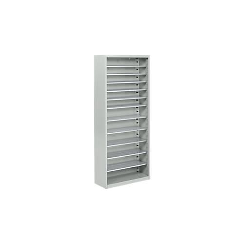 4052574064533 - Magazinregal 1690 mm hoch 11 Böden ohne Kästen lichtgrau
