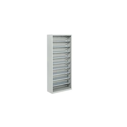 4025314228182 - Magazinregal 1690 mm hoch 9 Böden ohne Kästen lichtgrau