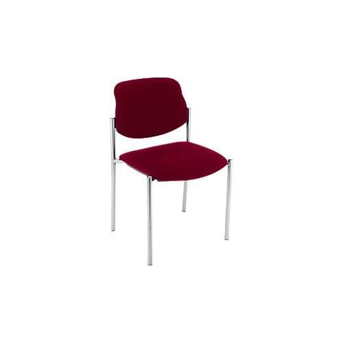 5901747005363 - Besucherstuhl Styl ohne Armlehnen Stoff bordeaux Gestell verchromt stapelbar bis zu 6 Stück 5901747005363 - Besucherstuhl Styl ohne Armlehnen Stoff bordeaux Gestell verchromt stapelbar bis zu 6 Stück