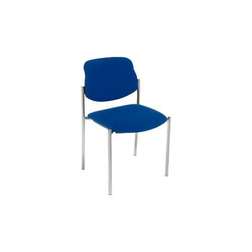 5901747580358 - Besucherstuhl Styl ohne Armlehnen Stoff blau Gestell alusilbern stapelbar bis zu 6 Stück 5901747580358 - Besucherstuhl Styl ohne Armlehnen Stoff blau Gestell alusilbern stapelbar bis zu 6 Stück