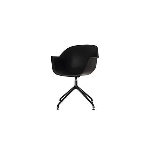 3660141232974 - Schalenstuhl Moon 2er-Set B 600 x T 575 x H 830 mm um 360° drehbar Polypropylen & Stahl lackiert schwarz 3660141232974 - Schalenstuhl Moon 2er-Set B 600 x T 575 x H 830 mm um 360° drehbar Polypropylen & Stahl lackiert schwarz
