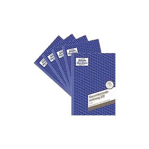 4004182205594 - 318-5 Kassenbestandsrechnung Format A5 5 Bücher mit jeweils 50 Blatt FSC®-Papier weiß 4004182205594 - 318-5 Kassenbestandsrechnung Format A5 5 Bücher mit jeweils 50 Blatt FSC®-Papier weiß