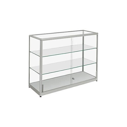 4260222861155 - Stand-Präsentationsvitrine stabiler Aluminium-Rahmen 1500 x 400 x 910 mm