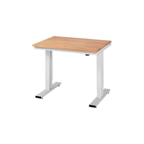 4040376213198 - Arbeitstisch elektrisch höhenverstellbar - Tragkraft 300 kg Höhe 720 - 1120 mm Buchenplatte massiv BxT 1000 x 800 mm RAU