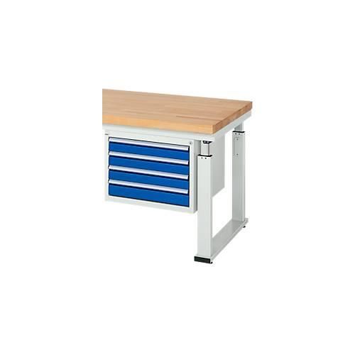 4040376464729 - Unterbau-Schubladencontainer BxT 580 x 650 mm für Tisch-Serie 600 Schubladenhöhe 4 x 90 mm RAU 4040376464729 - Unterbau-Schubladencontainer BxT 580 x 650 mm für Tisch-Serie 600 Schubladenhöhe 4 x 90 mm RAU