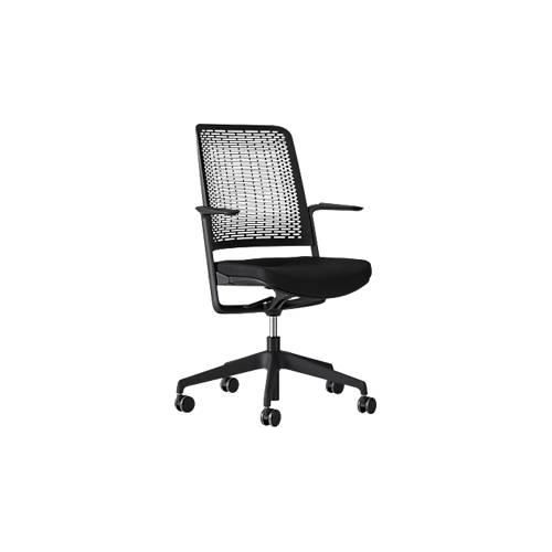5901747588149 - Bürostuhl WithMe mit Armlehnen Auto-Synchronmechanik Flachsitz perforierter Kunststoffrücken abnehmbarer Sitzbezug schwarz 5901747588149 - Bürostuhl WithMe mit Armlehnen Auto-Synchronmechanik Flachsitz perforierter Kunststoffrücken abnehmbarer Sitzbezug schwarz