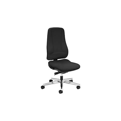 4016849535753 - Bürostuhl LEANOS V ERGO Synchronmechanik ohne Armlehnen ergonomische Rückenlehne schwarz alupoliert 4016849535753 - Bürostuhl LEANOS V ERGO Synchronmechanik ohne Armlehnen ergonomische Rückenlehne schwarz alupoliert