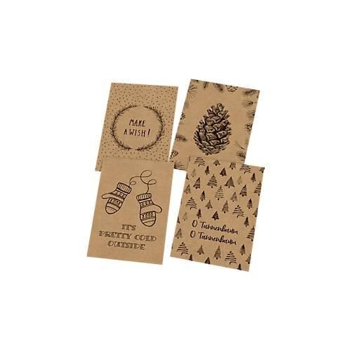 4004360792908 - Postkarten-Set Weihnachten Natural Christmas 24 Stück 12 Motive DIN A6 Kraftkarton braun 4004360792908 - Postkarten-Set Weihnachten Natural Christmas 24 Stück 12 Motive DIN A6 Kraftkarton braun