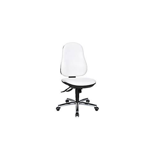 4014296810966 - Bürostuhl SUPPORT SY ohne Armlehnen Synchronmechanik Bandscheibensitz Kunstleder desinfektionsmittelbeständig weiß chromsilbern 4014296810966 - Bürostuhl SUPPORT SY ohne Armlehnen Synchronmechanik Bandscheibensitz Kunstleder desinfektionsmittelbeständig weiß chromsilbern