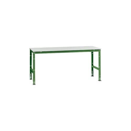 4045916079395 - AU41276011 Arbeits-Grundtisch UNIVERSAL Standard mit Kunststoffplatte BxTxH = 2000x1000x760-870 mm Resedagrün (RAL 6011) 4045916079395 - AU41276011 Arbeits-Grundtisch UNIVERSAL Standard mit Kunststoffplatte BxTxH = 2000x1000x760-870 mm Resedagrün (RAL 6011)