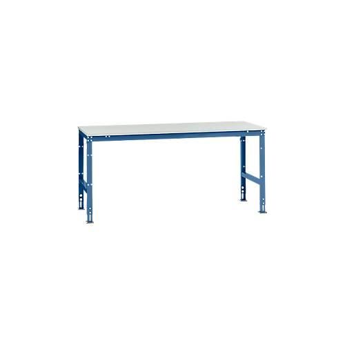 4045916079364 - AU41275007 Arbeits-Grundtisch UNIVERSAL Standard mit Kunststoffplatte BxTxH = 2000x1000x760-870 mm Brillantblau (RAL 5007) 4045916079364 - AU41275007 Arbeits-Grundtisch UNIVERSAL Standard mit Kunststoffplatte BxTxH = 2000x1000x760-870 mm Brillantblau (RAL 5007)