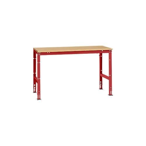 4045916093711 - AU40553003 Arbeits-Grundtisch UNIVERSAL Standard mit Multiplexplatte BxTxH = 1500 x 800 x 760-870 mm Rubin-Rot 4045916093711 - AU40553003 Arbeits-Grundtisch UNIVERSAL Standard mit Multiplexplatte BxTxH = 1500 x 800 x 760-870 mm Rubin-Rot