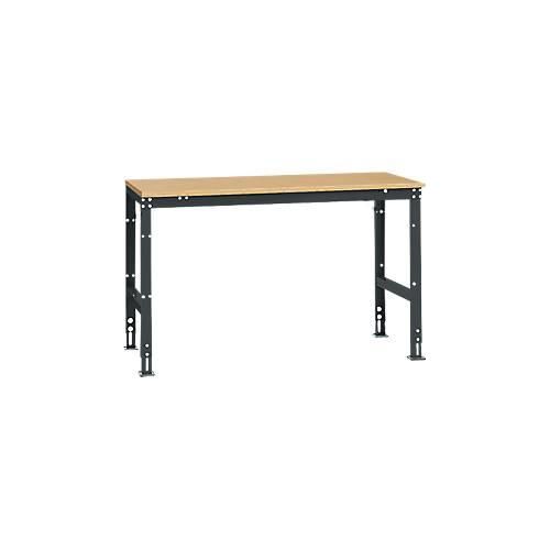 4045916093766 - AU40557016 Arbeits-Grundtisch UNIVERSAL Standard mit Multiplexplatte BxTxH = 1500 x 800 x 760-870 mm Anthrazit 4045916093766 - AU40557016 Arbeits-Grundtisch UNIVERSAL Standard mit Multiplexplatte BxTxH = 1500 x 800 x 760-870 mm Anthrazit