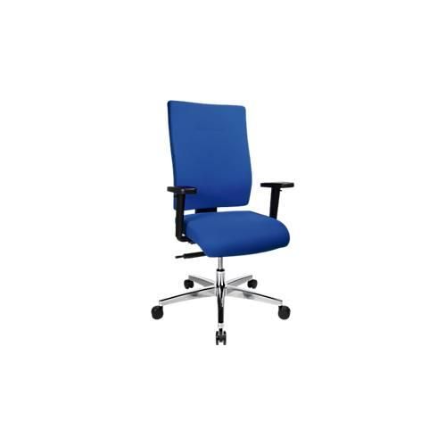 4014296792736 - Bürostuhl PROFI STAR 15 high mit Armlehnen Synchronmechanik Flachsitz für große Menschen blau alusilber 4014296792736 - Bürostuhl PROFI STAR 15 high mit Armlehnen Synchronmechanik Flachsitz für große Menschen blau alusilber