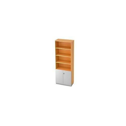 4032062111871 - Regalschrank 6 OH 2 OH geschlossen B 800 x T 420 mm Buche silber