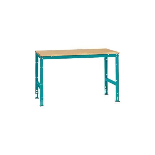 4045916093841 - AU40655021 Arbeits-Grundtisch UNIVERSAL Standard mit Multiplexplatte BxTxH = 1500 x 1000 x 760-870 mm Wasserblau 4045916093841 - AU40655021 Arbeits-Grundtisch UNIVERSAL Standard mit Multiplexplatte BxTxH = 1500 x 1000 x 760-870 mm Wasserblau