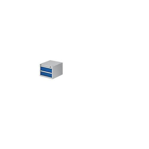 4051273622112 - Schubladenunterbau für modulare Werkbank Typ 2 2 Schübe weißaluminium RAL 9006 enzianblau RAL 5010 4051273622112 - Schubladenunterbau für modulare Werkbank Typ 2 2 Schübe weißaluminium RAL 9006 enzianblau RAL 5010