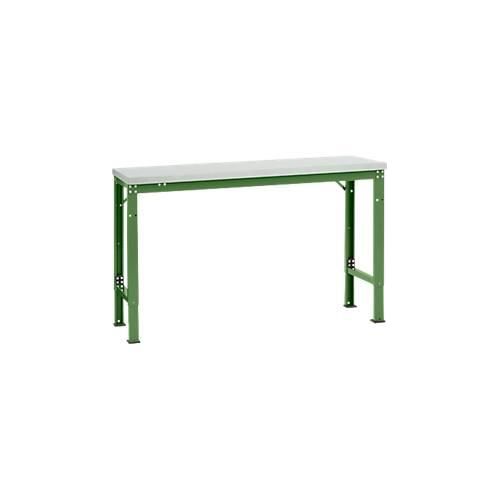 4045916137736 - AU70516011 Arbeits-Grundtisch UNIVERSAL Spezial mit Melaminplatte BxTxH = 1500 x 800 x 722-1022 mm Resedagrün (RAL 6011) 4045916137736 - AU70516011 Arbeits-Grundtisch UNIVERSAL Spezial mit Melaminplatte BxTxH = 1500 x 800 x 722-1022 mm Resedagrün (RAL 6011)