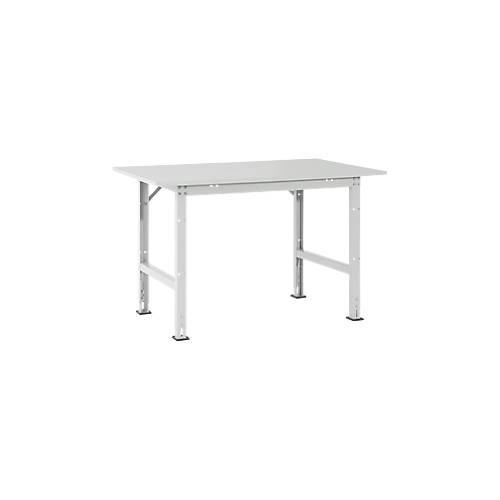 4045916537024 - AS00117035 Packtisch PACKPOOL Standard mit Melaminplatte BxTxH = 1500 x 800 x 760-870 mm Lichtgrau (RAL 7035)