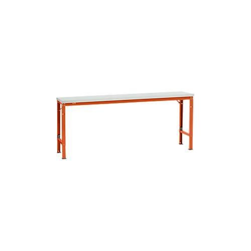 4045916140507 - AU71172001 Arbeits-Grundtisch UNIVERSAL Spezial mit Kunststoffplatte BxTxH = 2000x800x722-1022 mm Rotorange (RAL 2001) 4045916140507 - AU71172001 Arbeits-Grundtisch UNIVERSAL Spezial mit Kunststoffplatte BxTxH = 2000x800x722-1022 mm Rotorange (RAL 2001)
