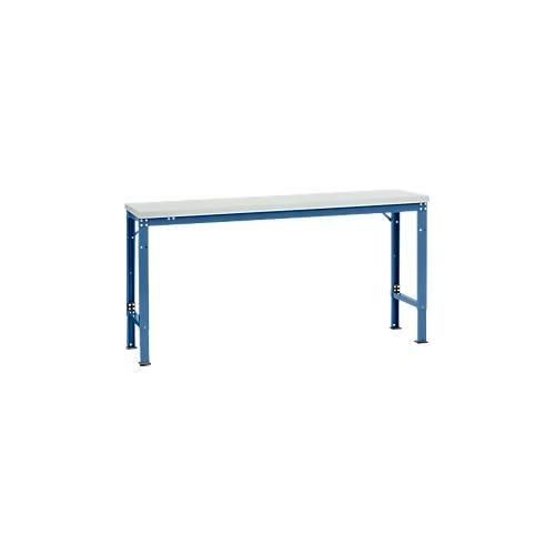 4045916140200 - AU70875007 Arbeits-Grundtisch UNIVERSAL Spezial mit Kunststoffplatte BxTxH = 1750x800x722-1022 mm Brillantblau (RAL 5007)