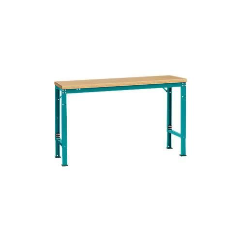 4045916146486 - AU70555021 Arbeits-Grundtisch UNIVERSAL Spezial mit Multiplexplatte BxTxH = 1500 x 800 x 722-1022 mm Wasserblau 4045916146486 - AU70555021 Arbeits-Grundtisch UNIVERSAL Spezial mit Multiplexplatte BxTxH = 1500 x 800 x 722-1022 mm Wasserblau