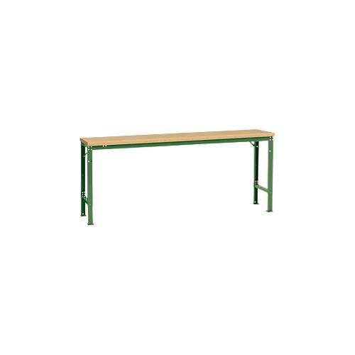 4045916147100 - AU71156011 Arbeits-Grundtisch UNIVERSAL Spezial mit Multiplexplatte BxTxH = 2000 x 800 x 722-1022 mm Resedagrün (RAL 6011)