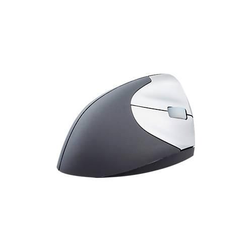 8717399993838 - Funkmaus BakkerElkhuizen Handshake Mouse Wireless f Rechtshänder ergonomisch 2 Tasten & Scrollrad 400-3200 dpi USB Nano-Receiver schwarz-silber