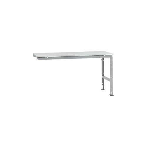 4045916072600 - AU60819006 Arbeits-Anbautisch UNIVERSAL Standard mit Melaminplatte BxTxH = 1750 x 800 x 760-870 mm Alusilber