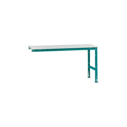 4045916072570 - AU60815021 Arbeits-Anbautisch UNIVERSAL Standard mit Melaminplatte BxTxH = 1750 x 800 x 760-870 mm Wasserblau 4045916072570 - AU60815021 Arbeits-Anbautisch UNIVERSAL Standard mit Melaminplatte BxTxH = 1750 x 800 x 760-870 mm Wasserblau