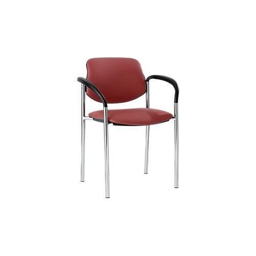 5900978084444 - Stapelstuhl Styl mit Armlehnen Lederoptik chili red stapelbar bis zu 6 Stück 5900978084444 - Stapelstuhl Styl mit Armlehnen Lederoptik chili red stapelbar bis zu 6 Stück