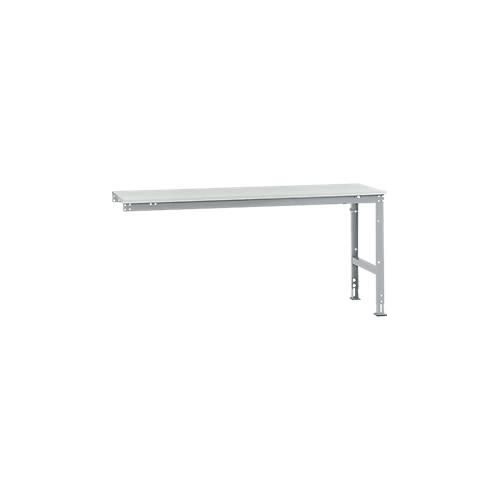 4045916072938 - AU61119006 Arbeits-Anbautisch UNIVERSAL Standard mit Melaminplatte BxTxH = 2000 x 800 x 760-870 mm Alusilber 4045916072938 - AU61119006 Arbeits-Anbautisch UNIVERSAL Standard mit Melaminplatte BxTxH = 2000 x 800 x 760-870 mm Alusilber