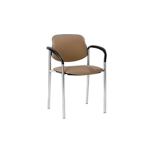 5900978084420 - Stapelstuhl Styl mit Armlehnen Lederoptik nougat stapelbar bis zu 6 Stück 5900978084420 - Stapelstuhl Styl mit Armlehnen Lederoptik nougat stapelbar bis zu 6 Stück