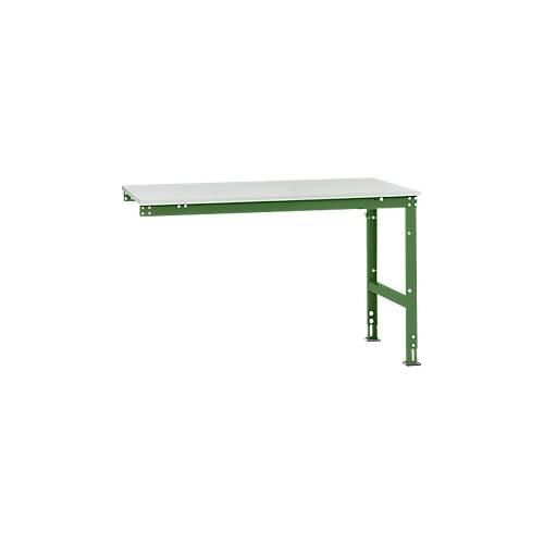 4045916072365 - AU60616011 Arbeits-Anbautisch UNIVERSAL Standard mit Melaminplatte BxTxH = 1500 x 1000 x 760-870 mm Resedagrün (RAL 6011) 4045916072365 - AU60616011 Arbeits-Anbautisch UNIVERSAL Standard mit Melaminplatte BxTxH = 1500 x 1000 x 760-870 mm Resedagrün (RAL 6011)