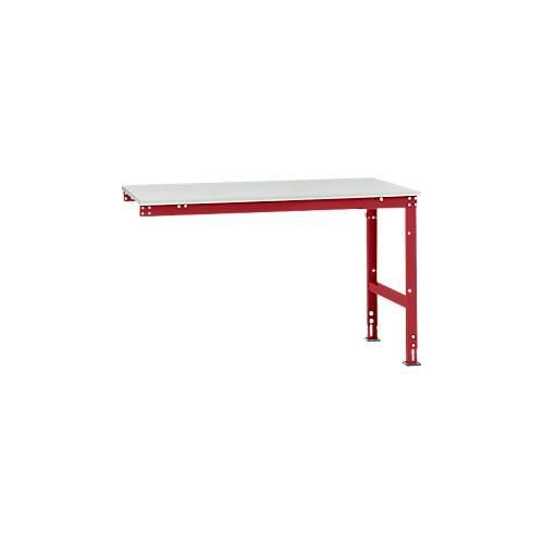 4045916072327 - AU60613003 Arbeits-Anbautisch UNIVERSAL Standard mit Melaminplatte BxTxH = 1500 x 1000 x 760-870 mm Rubin-Rot 4045916072327 - AU60613003 Arbeits-Anbautisch UNIVERSAL Standard mit Melaminplatte BxTxH = 1500 x 1000 x 760-870 mm Rubin-Rot