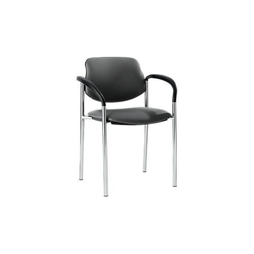 5900978084413 - Stapelstuhl Styl mit Armlehnen Lederoptik fangograu stapelbar bis zu 6 Stück 5900978084413 - Stapelstuhl Styl mit Armlehnen Lederoptik fangograu stapelbar bis zu 6 Stück