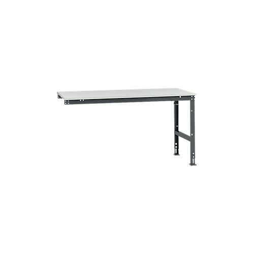 4045916072693 - AU60917016 Arbeits-Anbautisch UNIVERSAL Standard mit Melaminplatte BxTxH = 1750 x 1000 x 760-870 mm Anthrazit 4045916072693 - AU60917016 Arbeits-Anbautisch UNIVERSAL Standard mit Melaminplatte BxTxH = 1750 x 1000 x 760-870 mm Anthrazit
